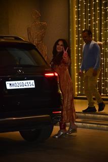 Richa Chadha snapped attending Abu Jani and Sandeep Khosla’s Diwali party