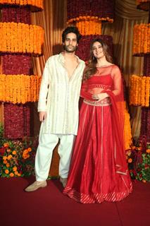 Rasha Thadani and Aman Devgan snapped at Ramesh Taurani’s Diwali Bash