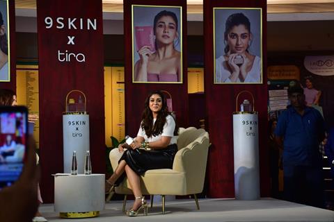 Nayanthara snapped for 9 Skin x Tira Beauty launch