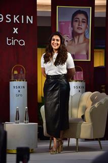 Nayanthara snapped for 9 Skin x Tira Beauty launch