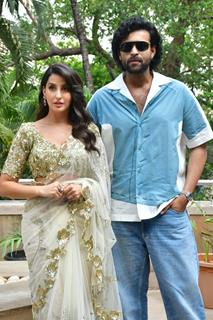 Nora Fatehi and Varun Tej  Konidela snapped promoting their upcoming film 'Matka'