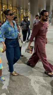 Saif Ali Khan and Kareena Kapoor snapped at the airport