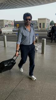 Nikhil Dwivedi snapped at the airport