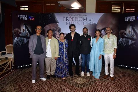 Nikkhil Advani, Rajendra Chawla, Arif Zakaria, Ira Dubey, Chirag Vora and Sidhant Gupta snapped promoting their upcoming series 'Freedom at Midnight'