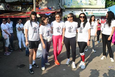 Neha Dhupia, Soha Ali Khan and Natasa Stankovic snapped at the 'Go Flo Run' event