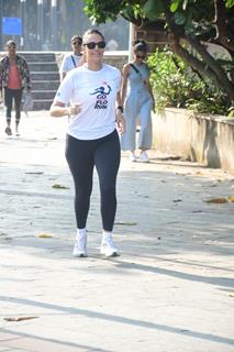 Neha Dhupia snapped at the 'Go Flo Run' event