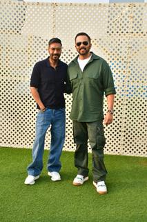 Ajay Devgn and Rohit Shetty snapped promoting their movie 'Singham Again'