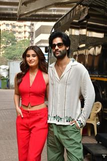 Rasha Thadani and Aman Devgan snapped promoting their upcoming film 'Azaad'