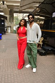 Rasha Thadani and Aman Devgan snapped promoting their upcoming film 'Azaad'