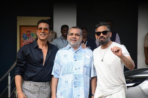 Akshay Kumar, Paresh Rawal and Suniel Shetty snapped at Kalina airport