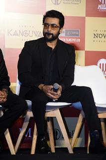 Suriya snapped at the press conference of 'Kanguva'