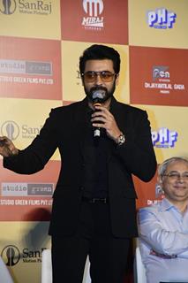 Suriya snapped at the press conference of 'Kanguva'