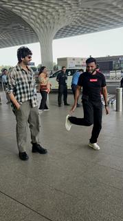 Kartik Aaryan snapped at the airport