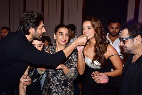 Vidya Balan, Anees Bazmee, Kartik Aaryan and Triptii Dimri grace the success party of Bhool Bhulaiyaa 3