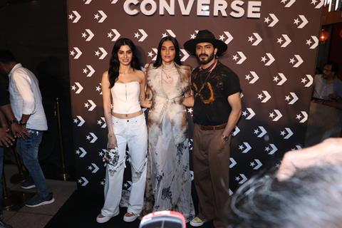 Sonam Kapoor, Khushi Kapoor and Harsh Varrdhan Kapoor snapped at Converse India store launch