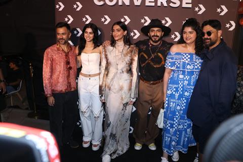 Sonam Kapoor, Khushi Kapoor, Anand Ahuja, Anshula Kapoor and Harsh Varrdhan Kapoor snapped at Converse India store launch