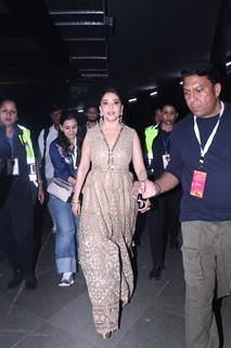 Madhuri Dixit snapped at the Aditya Vikram Birla Puraskars 2024