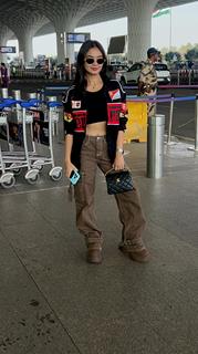 Anushka Sen snapped at the airport