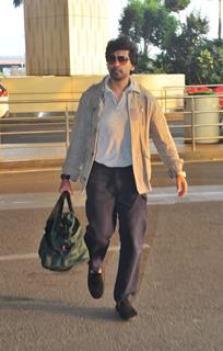 Nikhil Dwivedi snapped at the airport