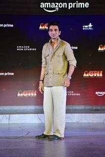 Pratik Gandhi snapped at the trailer launch of 'Agni'