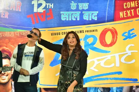Vidhu Vinod Chopra and Shreya Ghoshal snapped at their song launch ‘Chal Zero Pe Chalte Hain’ from Zero Se Restart