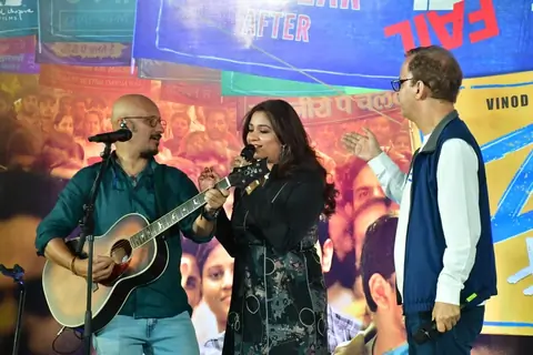 Vidhu Vinod Chopra, Shreya Ghoshal and Shantanu Moitra snapped at their song launch ‘Chal Zero Pe Chalte Hain’ from Zero Se Restart