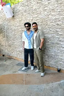 Ajay Devgn Ajay Devgn and Aaman Devgan snapped promoting their upcoming film Azaad