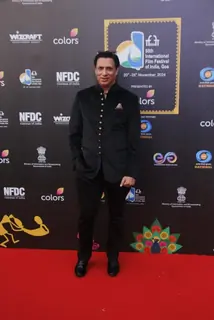 Madhur Bhandarkar snapped walking down the red carpet at the closing ceremony of IFFI 2024