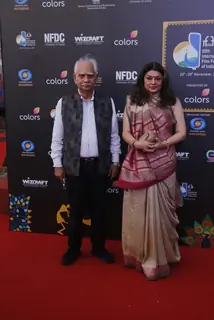 Ramesh Sippy and Kiran Juneja snapped walking down the red carpet at the closing ceremony of IFFI 2024