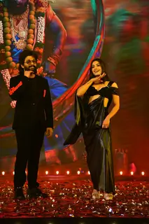 Allu Arjun and Rashmika Mandanna attend the press conference of 'Pushpa 2: The Rule'