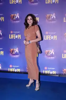 Amruta Khanvilkar snapped at the pre-function of the opening show of 'Life of Pi'