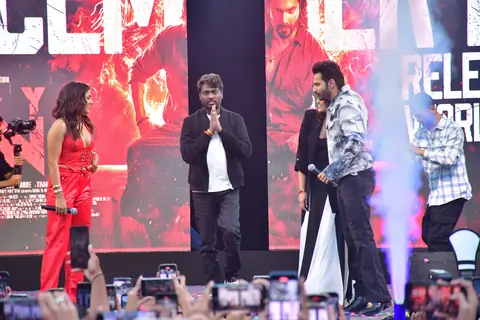 Varun Dhawan, Atlee Kumar and Wamiqa Gabbi grace the trailer launch of Baby John