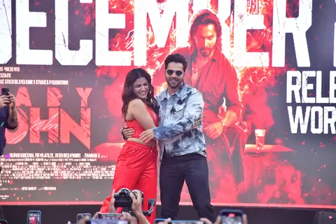 Varun Dhawan and Wamiqa Gabbi grace the trailer launch of Baby John