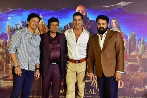 Akshay Kumar, Santosh Sivan, Mohanlal and Shaan grace the trailer launch of 'Barroz'