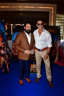 Akshay Kumar and Mohanlal grace the trailer launch of 'Barroz'