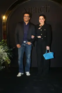 Samir Soni and Neelam Kothari snapped at Nirvaan Khan’s birthday party