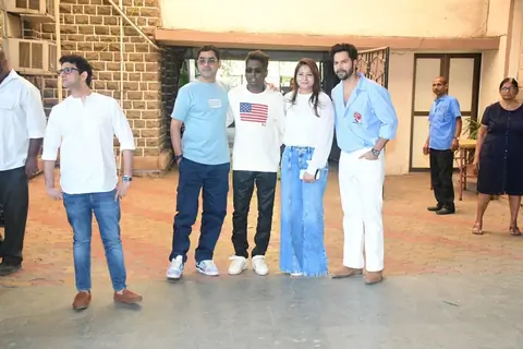 Varun Dhawan and Atlee Kumar snapped promoting Baby John at St Andrew School