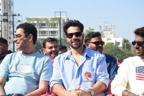 Varun Dhawan snapped promoting Baby John at St Andrew School