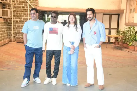 Varun Dhawan and Atlee Kumar snapped promoting Baby John at St Andrew School