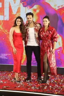 Varun Dhawan, Wamiqa Gabbi and Keerthy Suresh  snapped promoting Baby John