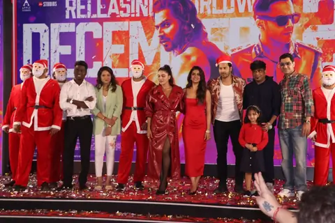 Varun Dhawan, Atlee Kumar, Wamiqa Gabbi and Keerthy Suresh  snapped promoting Baby John