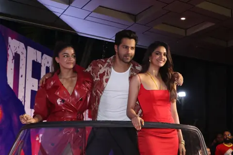 Varun Dhawan, Wamiqa Gabbi and Keerthy Suresh  snapped promoting Baby John