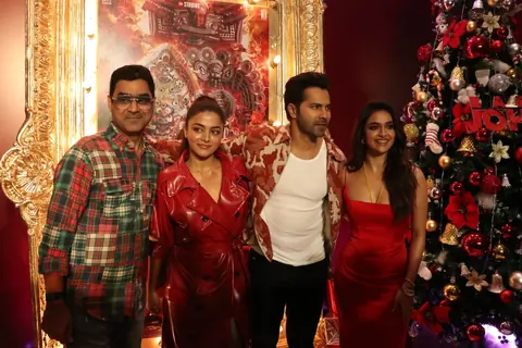 Varun Dhawan, Wamiqa Gabbi and Keerthy Suresh  snapped promoting Baby John