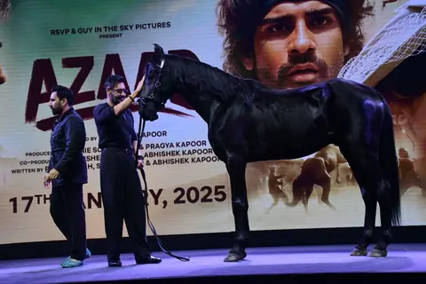 Ajay Devgn snapped at the trailer launch of 'Azaad'