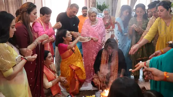 Rajan Shahi seek blessings with a sacred havan on the sets of Anupamaa