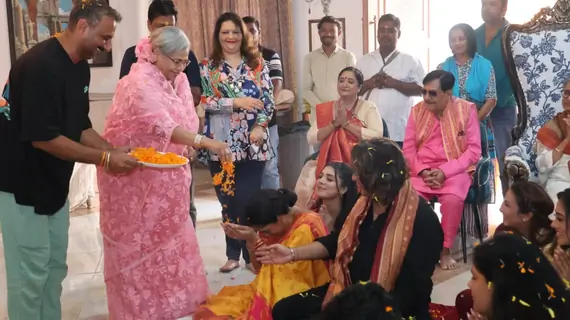 Rupali Ganguly and Rajan Shahi seek blessings with a sacred havan on the sets of Anupamaa