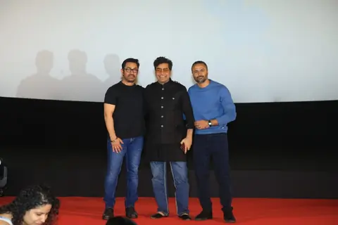 Aamir Khan, Ashutosh Rana and Advait Chandan grace the trailer launch of 'Loveyapa'