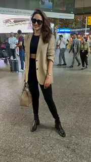 Pragya Jaiswal snapped at the airport