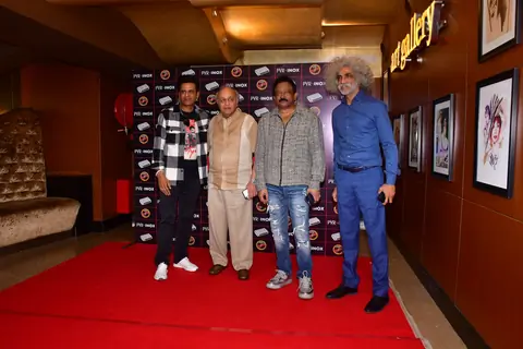 Makarand Deshpande, Ram Gopal Varma and Manoj Bajpayee attend Satya’s re-release event