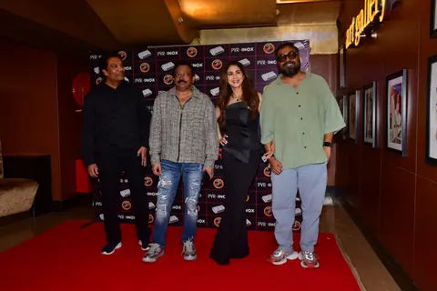 Urmila Matondkar, Ram Gopal Varma, Anurag Kashyap and Aditya Srivastava attend Satya’s re-release event